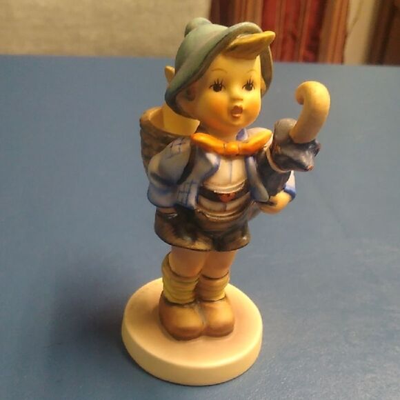 Vintage Goebel Hummel Charming Figurine with Blue and Brown Accents - Picture 1 of 6